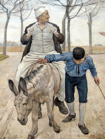 The Miller, His Son and the Donkey by Ferdinand Hodler